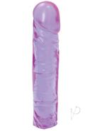 Crystal Jellies Classic Dildo 8in - Purple