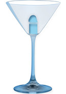Light Up Martini Weenie Glass - Blue