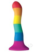 Colours Pride Edition Wave Silicone Dildo 6in - Rainbow