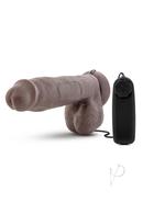 X5 Plus Vibrating Dildo With Remote Control 8in - Chocolate