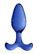 Chrystalino Expert Glass Butt Plug 4.5in - Blue