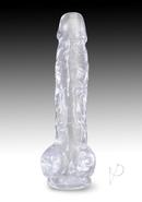 King Cock Clear Dildo With Balls 8in - Clear
