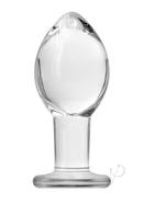 Crystal Premium Glass Butt Plug - Large - Clear