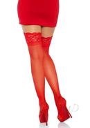 Leg Avenue Stay Up 3 In Lace Top Lycra Sheer Thigh High -...