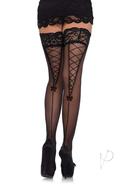 Leg Avenue Stay Up Lace Top Sheer Thigh Highs With Faux...