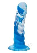 Twisted Love Twisted Ribbed Probe Silicone Anal Probe - Blue