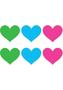Neon Heart 3pk - Green Blue Pink