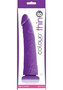 Colours Pleasures Silicone Thin Dildo 8in - Purple