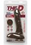The D Super D Ultraskyn Dildo With Balls 9in - Chocolate