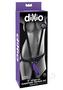 Dillio Strap-on Suspender Harness Set Black With Silicone Dildo 6in - Purple