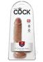 King Cock Dildo With Balls 7in - Caramel