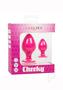 Cheeky Silicone Textured Anal Plugs Large/small (set Of 2) - Pink