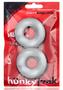 Hunkyjunk Stiffy Bulge Silicone Cock Rings (2 Pack) - Clear Ice