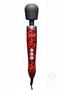 Doxy Die Cast Wand Plug-in Vibrating Body Massager Metal - Rose Pattern Red/black